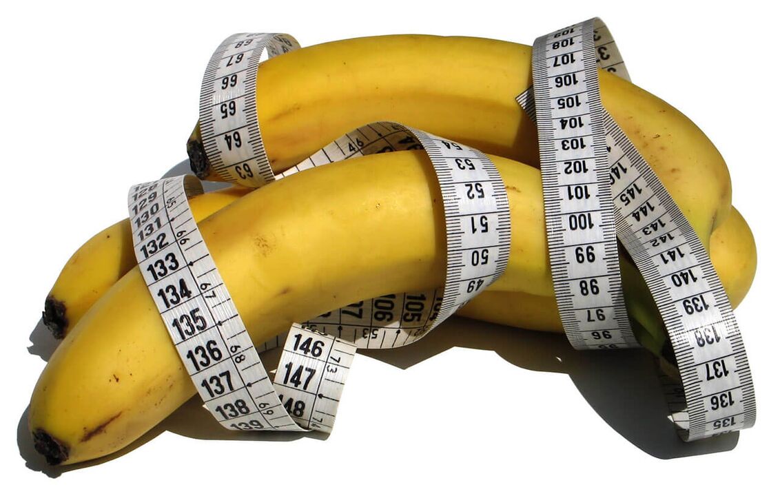 Penisi i rritur - Centimetër në Bananet